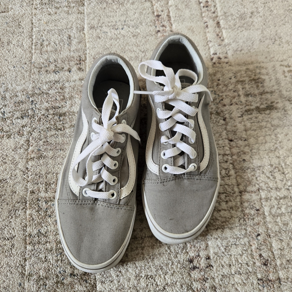 Vans Gray and White Women's Sneakers